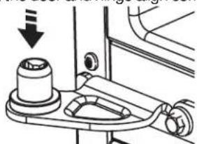 GE GFE26GGHBB - REINSTALLING THE REFRIGERATOR DOORS - 1