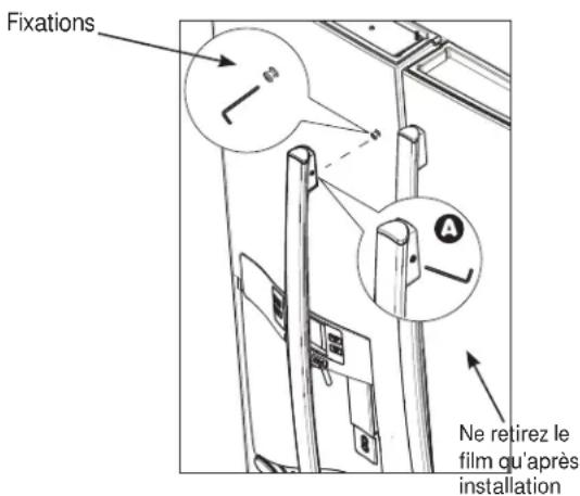 GE GFE26GGHBB - RETRAIT DES POIGNÉES DE PORTE DU COMPARTIMENT DE REFRIGERATION - 1
