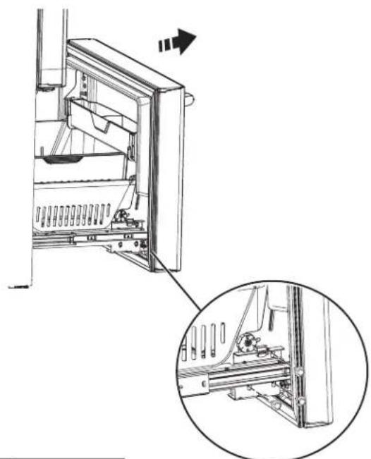 GE GFE26GGHBB - REMOVE THE FREEZER DOOR - 1