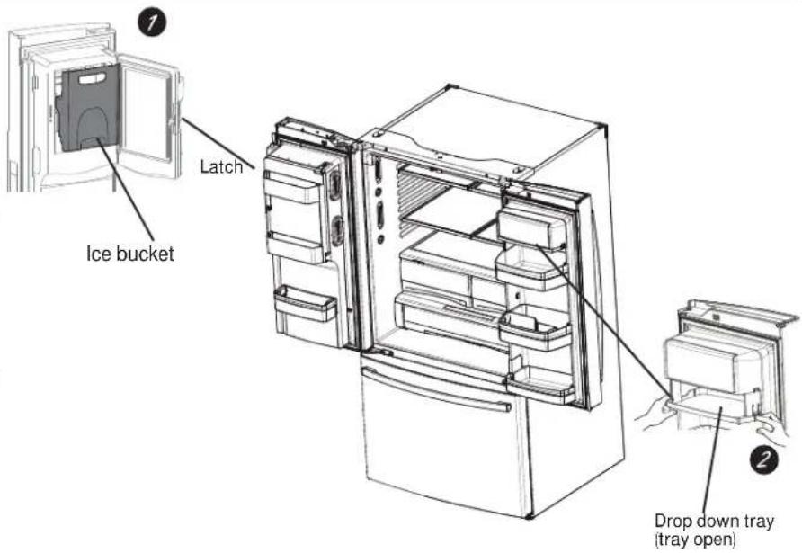 GE GFE26GGHBB - Drop down dairy bin* - 1