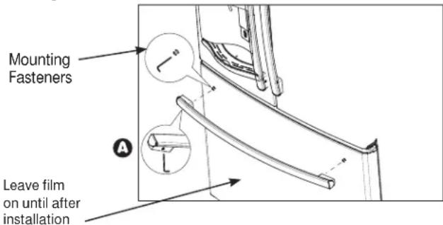 GE GFE26GGHBB - REMOVE THE FREEZER DOOR HANDLE - 1