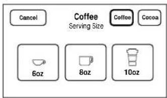 Cancel Coffee Serving Size Coffee Cocoa 6oz 8oz 10oz