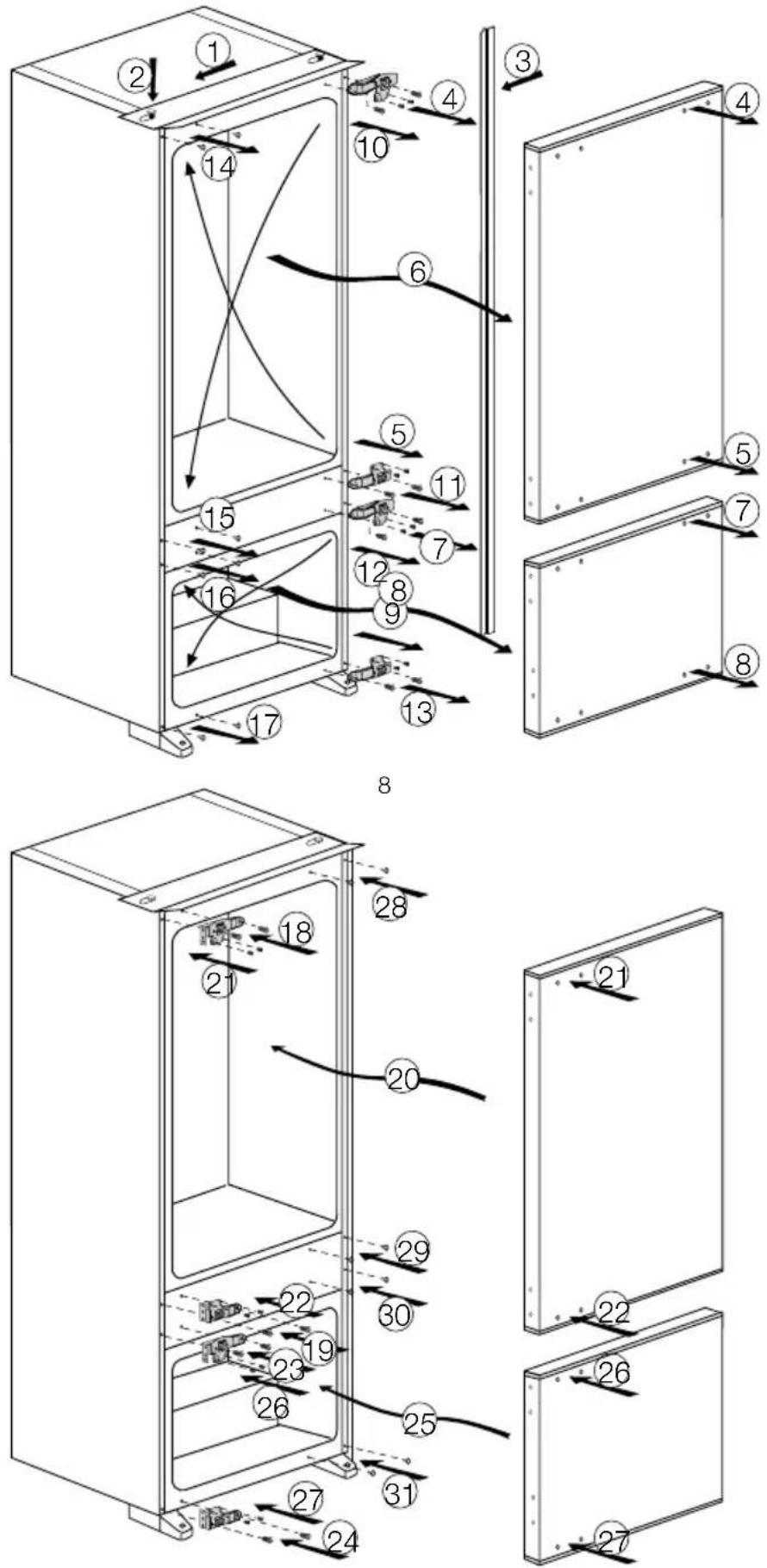 TEKA CI2 350 NF - Inversión de las puertas - 1