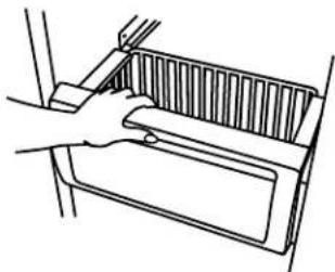 KITCHENAID Architect KSSC48QVS - To remove and replace the freezer basket: - 1