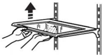 KITCHENAID Architect KSSC48QVS - Pour retirer et réinstaller une tablette/un cadre : - 1