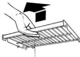 KITCHENAID Architect KSSC48QVS - Para quitar y volver a colocar el estante: - 1