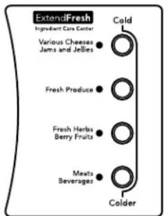 KITCHENAID Architect KSSC48QVS - Cómo ajustar el centro de cuidado de ingredientes - 1