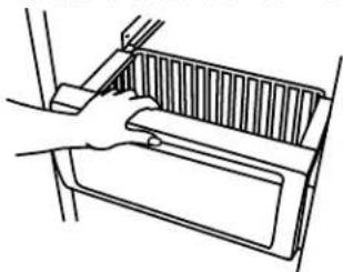 KITCHENAID KSSO48FTX - To remove and replace the freezer basket: - 1