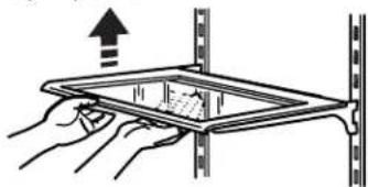 KITCHENAID KSSO48FTX - To remove and replace a shelf/frame: - 1