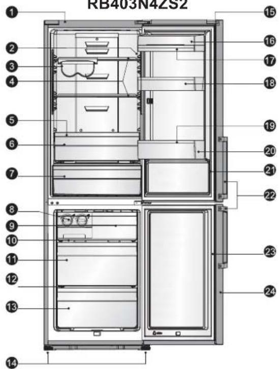 HISENSE RB468N4EC2 - Bevestig de handgreep met despeciale schroeven in de plastic zak. Eninstalleerervolgens dehandgreepkap. Het omkeren van de deur - 25