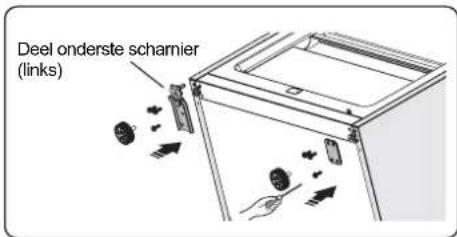 HISENSE RB468N4EC2 - Bevestig de handgreep met despeciale schroeven in de plastic zak. Eninstalleerervolgens dehandgreepkap. Het omkeren van de deur - 15