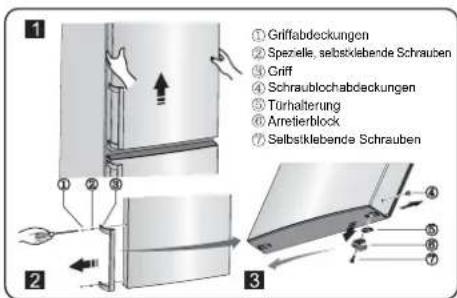 HISENSE RB468N4EC2 - Anbringen der Tjurgriffe - 9
