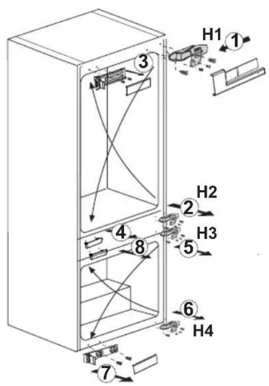 BLOMBERG BRFB 1052 FFBIN - Reversing the doors - 1