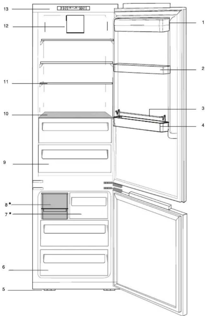 BLOMBERG BRFB 1052 FFBIN - Voitre congélateurRéfrigérateur - 1