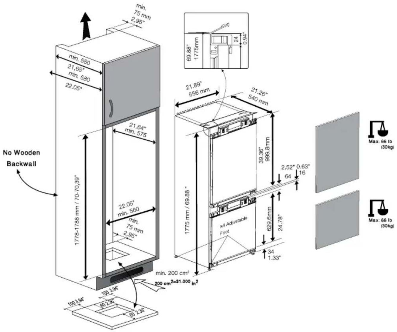 BLOMBERG BRFB 1051 FFBIN - Reversing the doors - 5