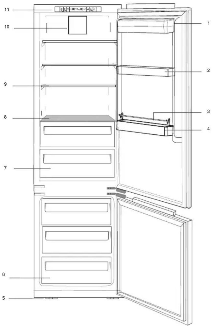 BLOMBERG BRFB 1050 FFBIN - VoitrécongélateurRéfrigérateur - 1