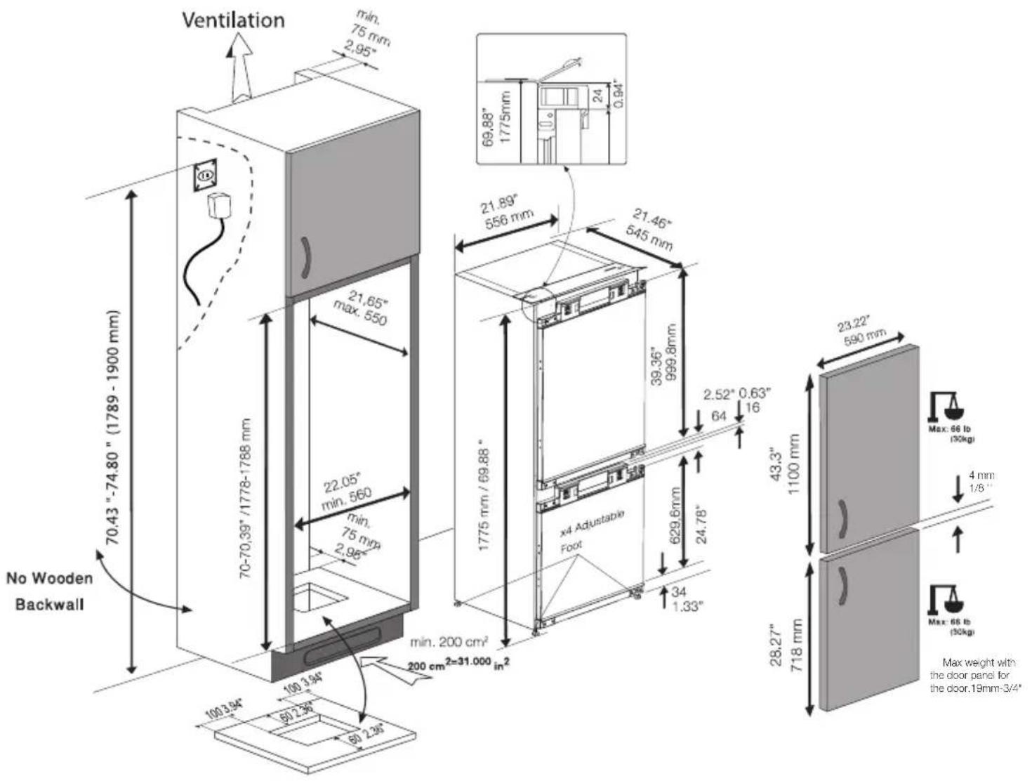 BLOMBERG BRFB 1050 FFBIN - Reversing the doors - 5