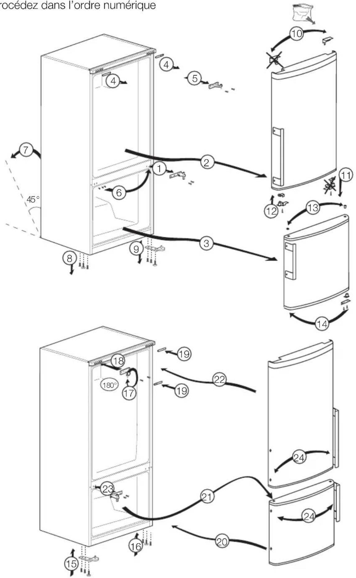 BLOMBERG BRFB 1042 SLN - Réversibilité des portes - 1