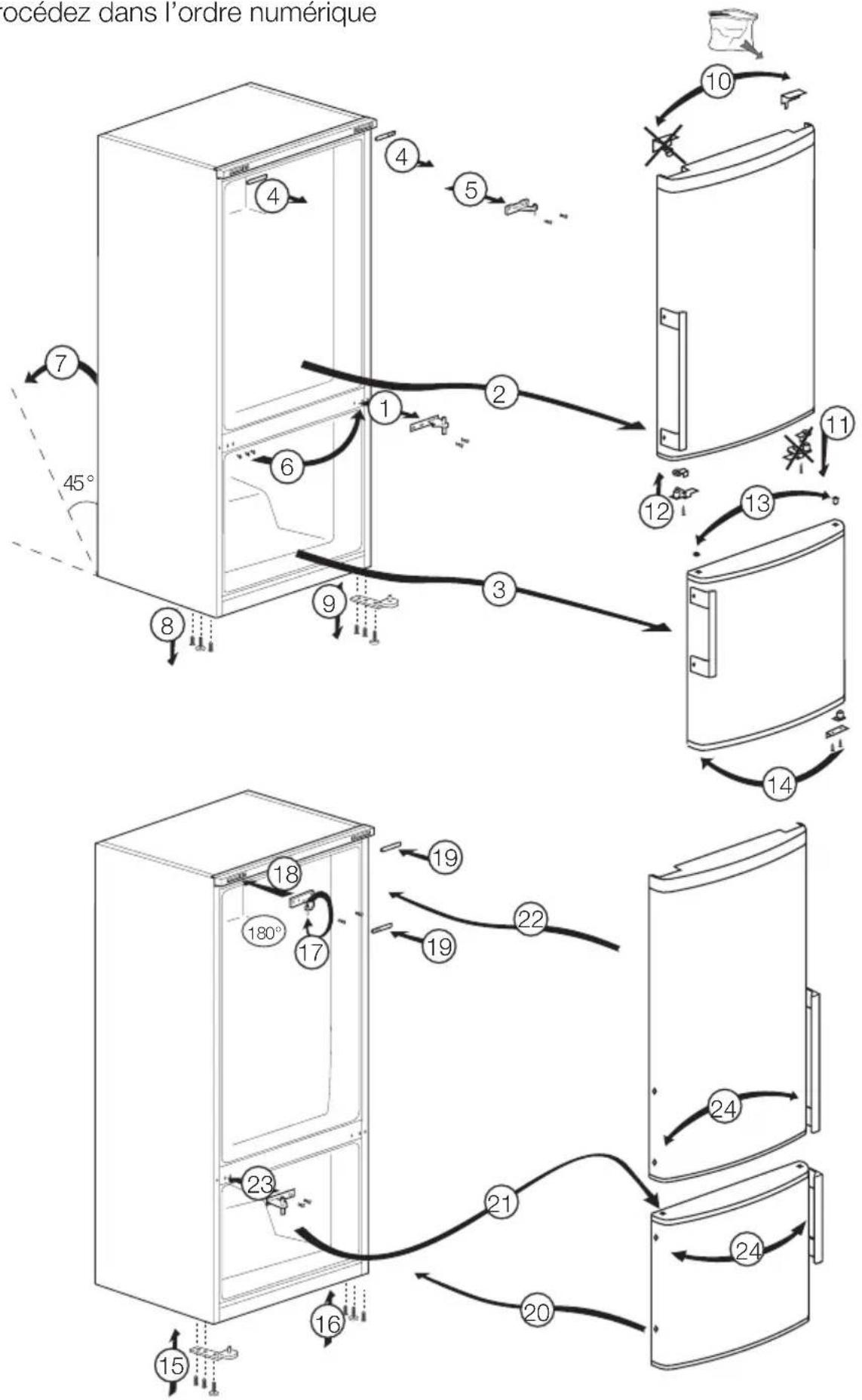 BLOMBERG BRFB 1042 WHN - Réversibilité des portes - 1