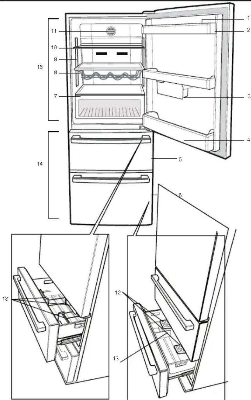 BLOMBERG KND 9920 P - Refrigerator - 1