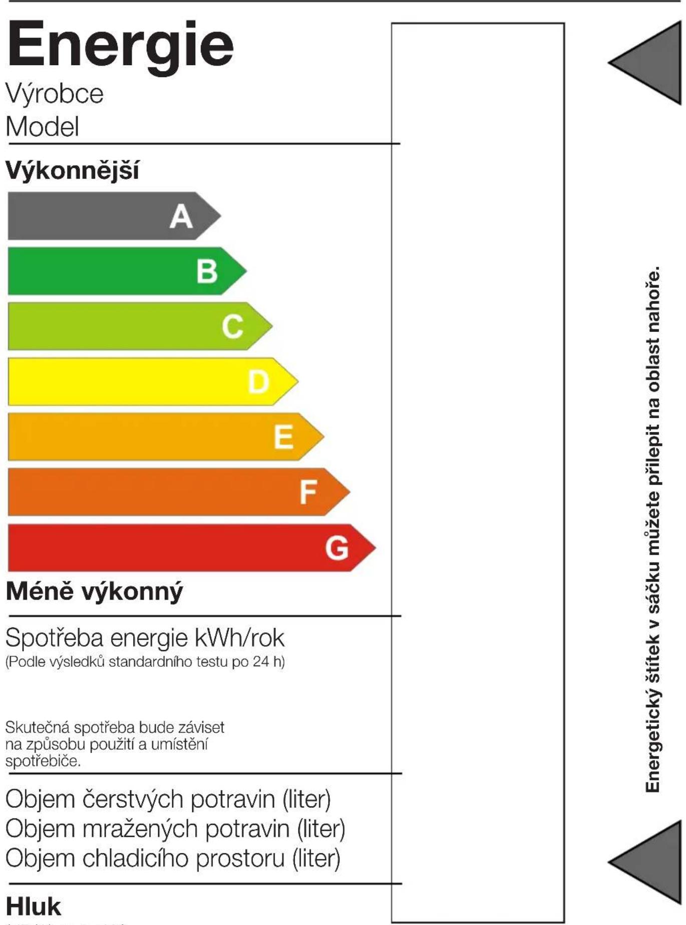 BLOMBERG DSM 9630 A+++ - Vysvětlení energetického Štítku (Jen pro informaci) - 1