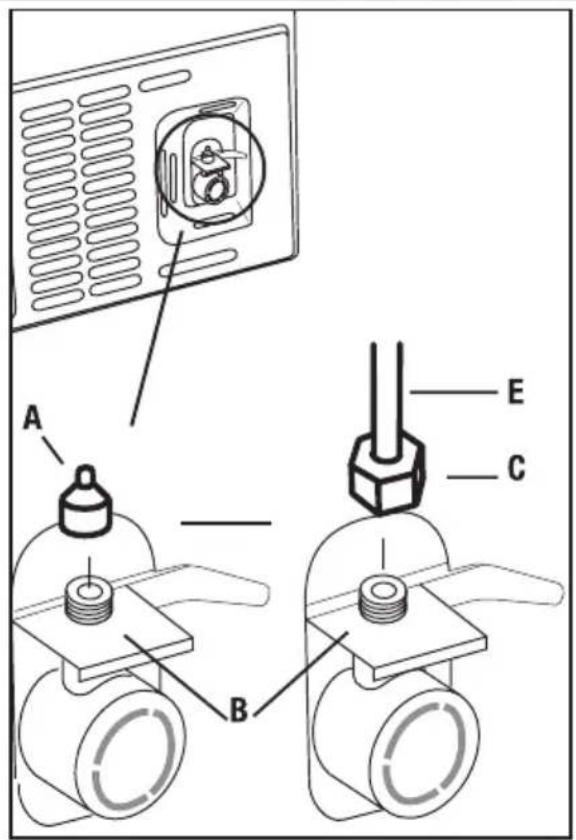 BLOMBERG BRFT 1522 SS - Connecting the water line to the water supply - 1