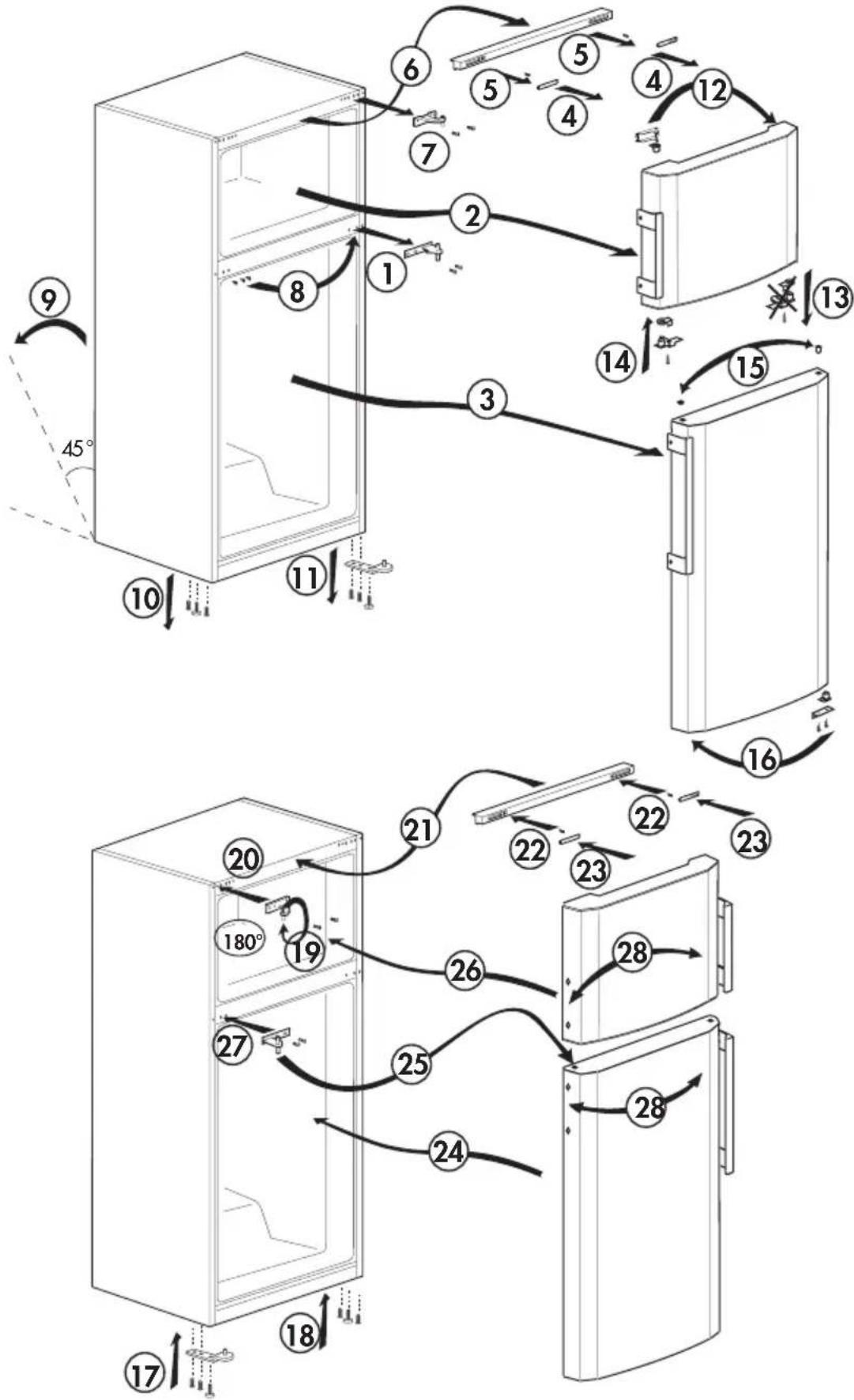 BLOMBERG DNM 9650 T - Reversing the doors - 1