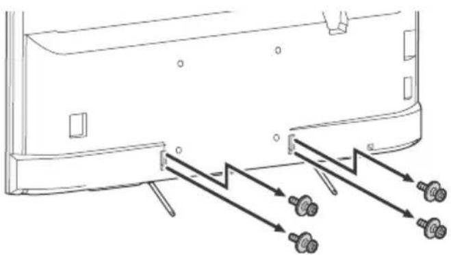 SONY Bravia KDL65W855C - Para separar o suporte de fixação para mesas do televisor - 1
