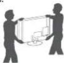 LG 49LH604V - Lifting and moving the TV - 3