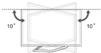 LG 42LN5700 - Adjusting the angle of the TV to suit view - 2