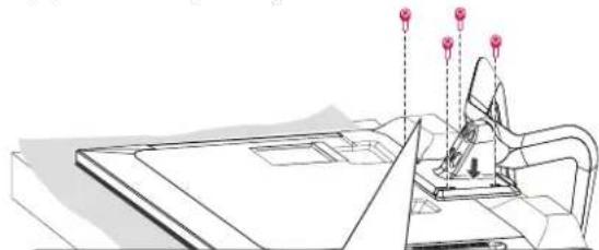 LG 42LN5700 - Fixar o suporte - 4