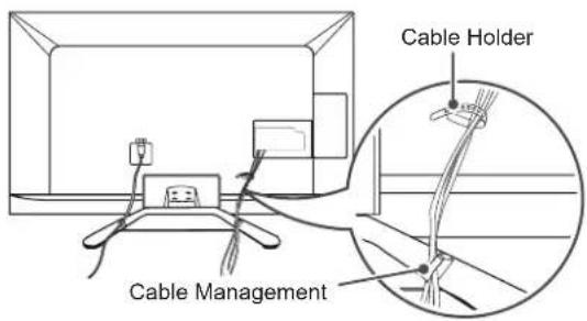 LG 42LN5700 - Tidying cables - 1