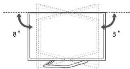 LG 42LN5700 - Adjusting the angle of the TV to suit view - 3