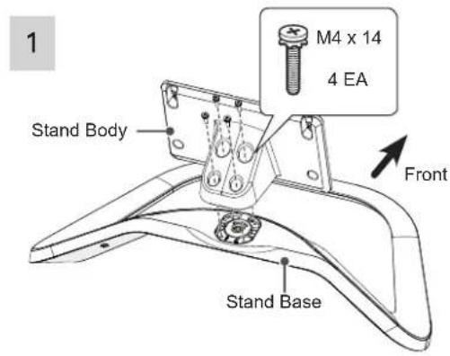 LG 42LN5700 - Attaching the stand - 1