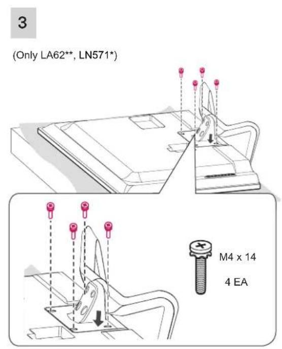 LG 42LN5700 - Attaching the stand - 4
