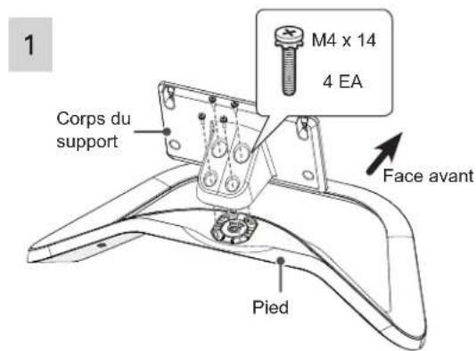 LG 42LN5700 - Fixation du support - 1