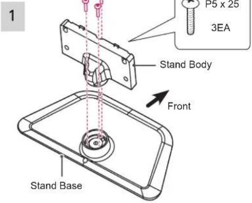 LG 42LN5700 - Attaching the stand - 7
