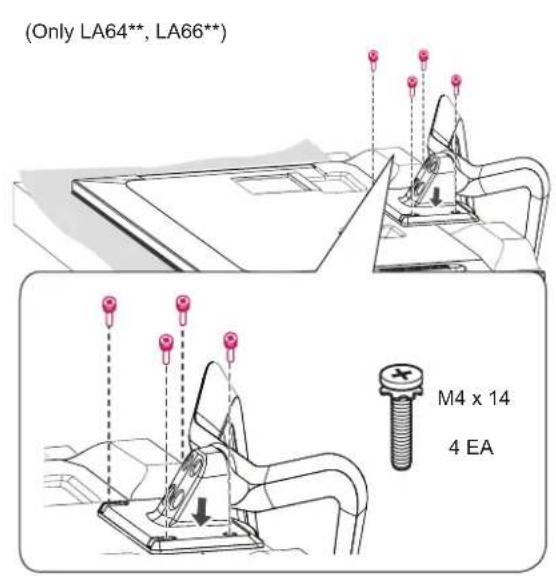 LG 42LN5700 - Attaching the stand - 5