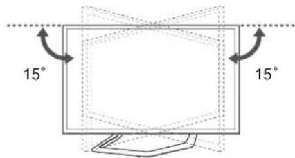 LG 42LN5700 - Adjusting the angle of the TV to suit view - 1