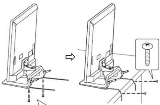 LG 42LN5700 - Securing the TV to a table - 2