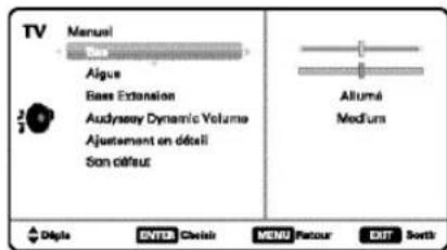 SANYO DP46841 - RéGLAGES MANUELS DU SON - 1
