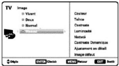SANYO DP46841 - RéGLAGES MANUELS DE L'IMAGE - 1