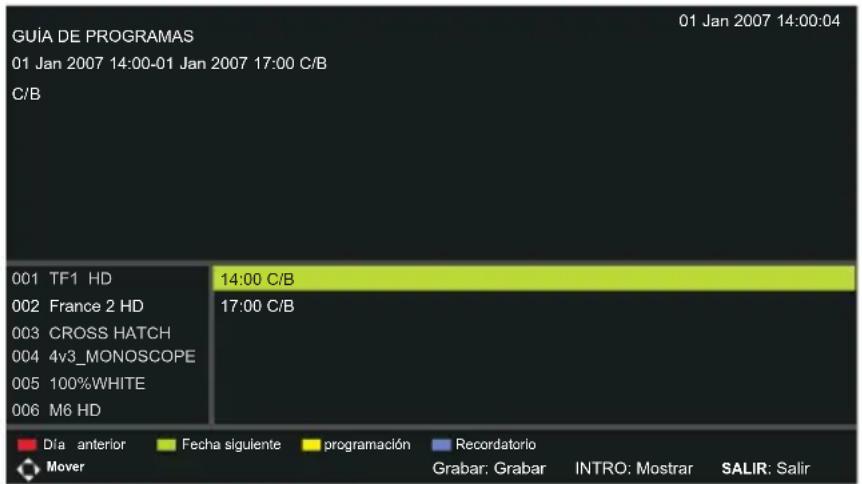 BRANDT B3228HDLED - GUIA DE PROGRAMAS (En el modo DTV) - 1