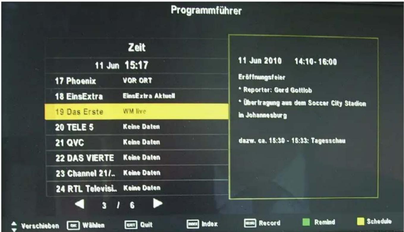 XORO HTC 2433 HD - Elektronischer Programmführer (EPG) - 1