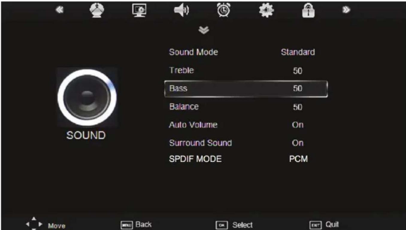 XORO HTC 2433 HD - Réglages du son - 1