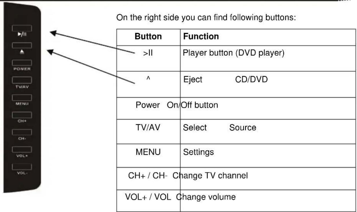 XORO HTC 2433 HD - Buttons on the left side - 1