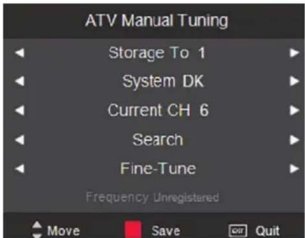 XORO HTC 2433 HD - Recherche manuelle ATV - 1