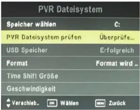 XORO HTC 2433 HD - USB Dateisystem überprüfen - 2