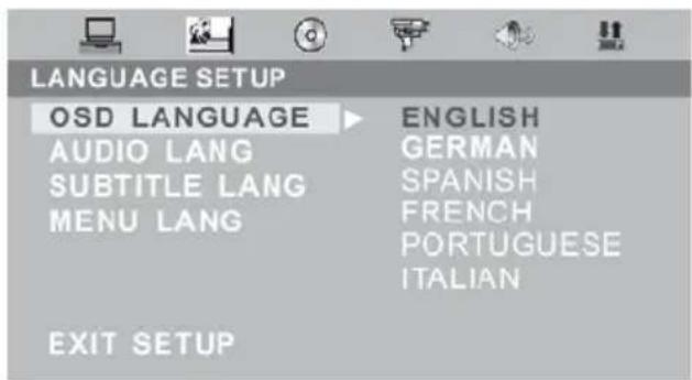 XORO HTC 1525D - Configuration langue - 1
