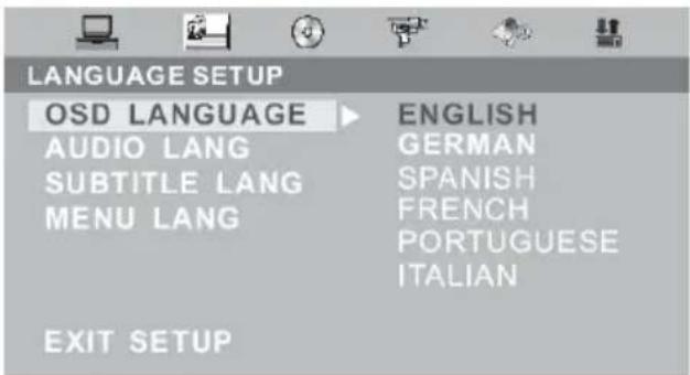 XORO HTC 1525D - Linguaje de configuración - 1